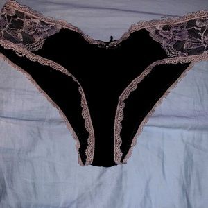 Victoria Secret Black and White Lace Hiphugger